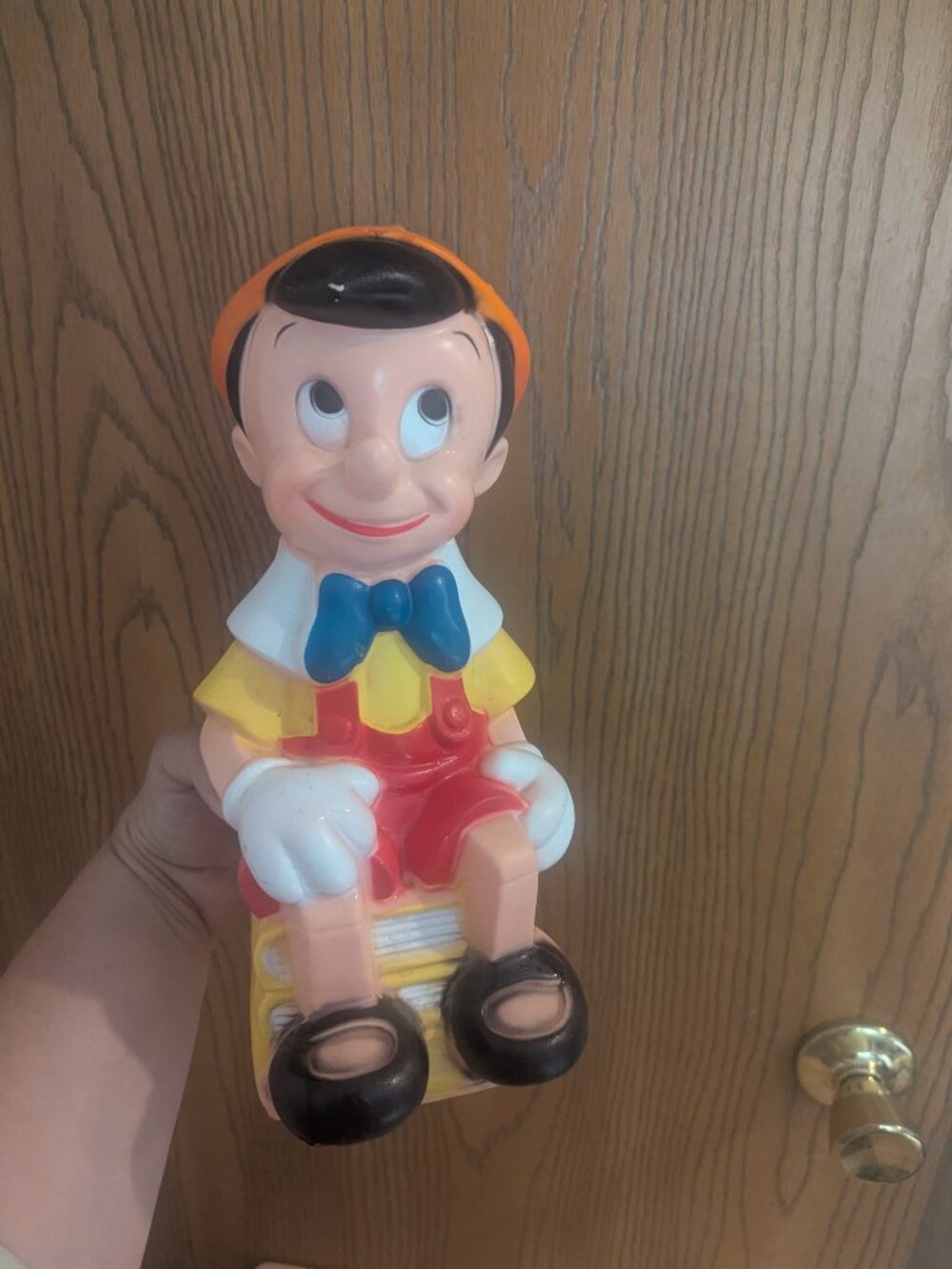 Vintage Coin Bank Pinocchio Sitting on Books 70s Walt Disney Productions 12" - Picture 6 of 10